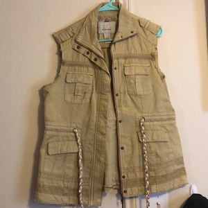 BKE tan utility vest size large